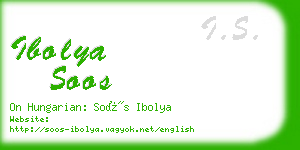 ibolya soos business card